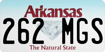 AR license plate 262MGS