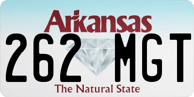 AR license plate 262MGT