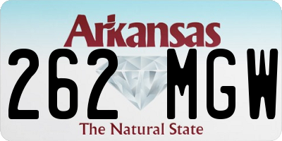 AR license plate 262MGW