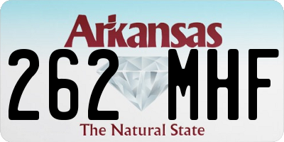 AR license plate 262MHF