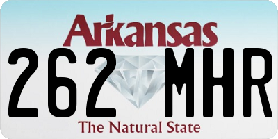 AR license plate 262MHR