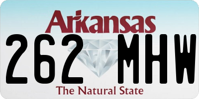 AR license plate 262MHW
