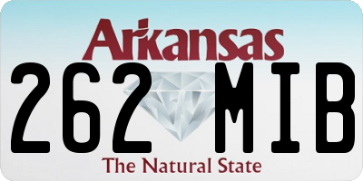 AR license plate 262MIB