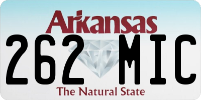 AR license plate 262MIC