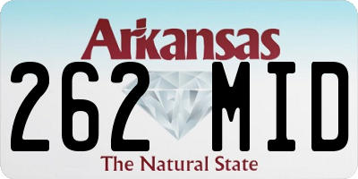 AR license plate 262MID