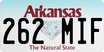 AR license plate 262MIF