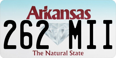 AR license plate 262MII