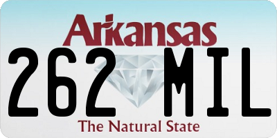 AR license plate 262MIL