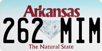 AR license plate 262MIM