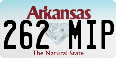 AR license plate 262MIP