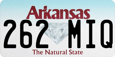 AR license plate 262MIQ