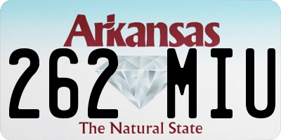 AR license plate 262MIU