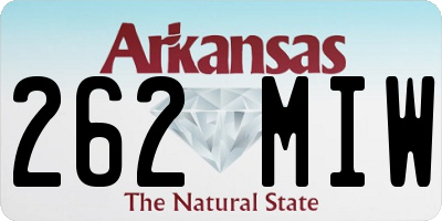 AR license plate 262MIW