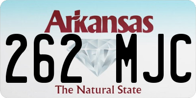 AR license plate 262MJC