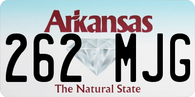 AR license plate 262MJG