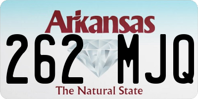 AR license plate 262MJQ