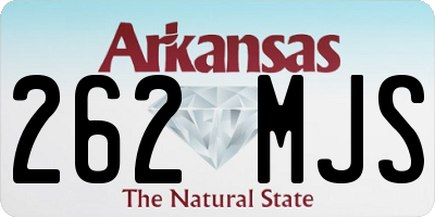 AR license plate 262MJS