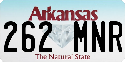 AR license plate 262MNR