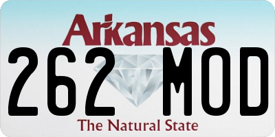 AR license plate 262MOD