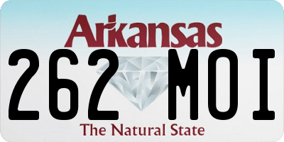 AR license plate 262MOI
