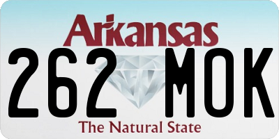 AR license plate 262MOK