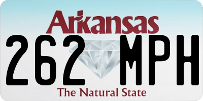 AR license plate 262MPH