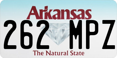 AR license plate 262MPZ