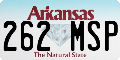 AR license plate 262MSP