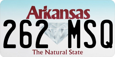 AR license plate 262MSQ