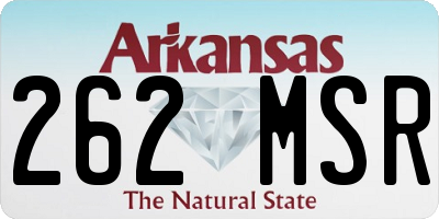 AR license plate 262MSR
