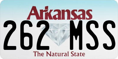 AR license plate 262MSS