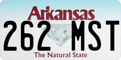 AR license plate 262MST