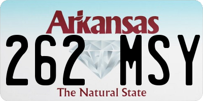AR license plate 262MSY