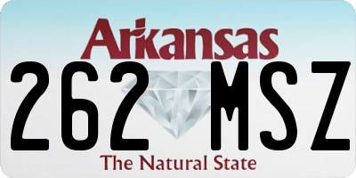 AR license plate 262MSZ