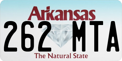 AR license plate 262MTA
