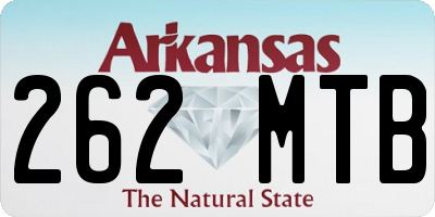 AR license plate 262MTB