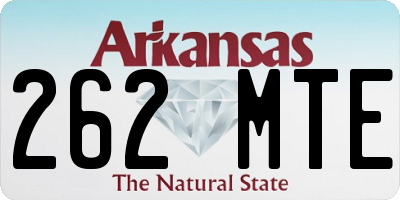 AR license plate 262MTE