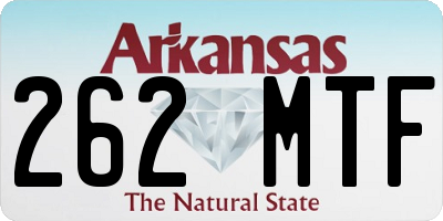 AR license plate 262MTF