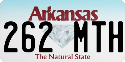 AR license plate 262MTH
