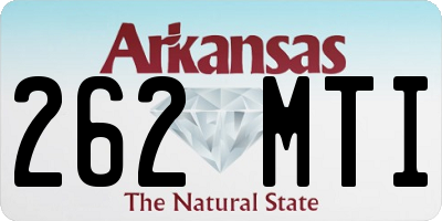AR license plate 262MTI