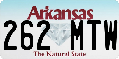 AR license plate 262MTW
