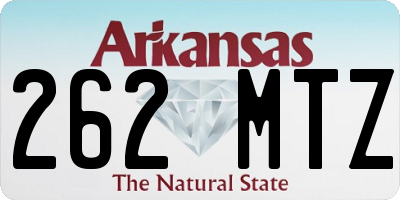AR license plate 262MTZ