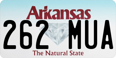 AR license plate 262MUA