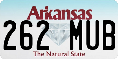 AR license plate 262MUB