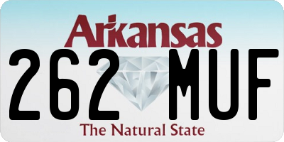AR license plate 262MUF