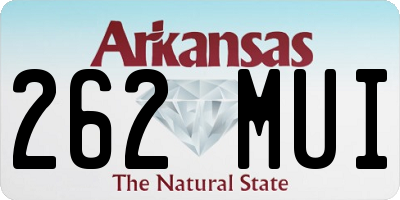 AR license plate 262MUI