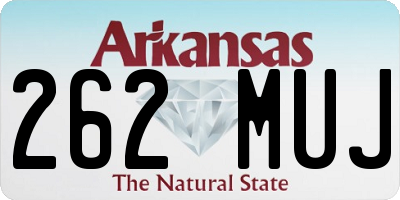 AR license plate 262MUJ