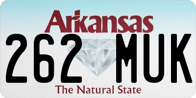 AR license plate 262MUK
