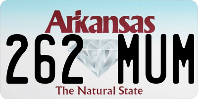 AR license plate 262MUM