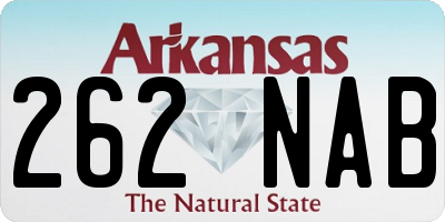 AR license plate 262NAB